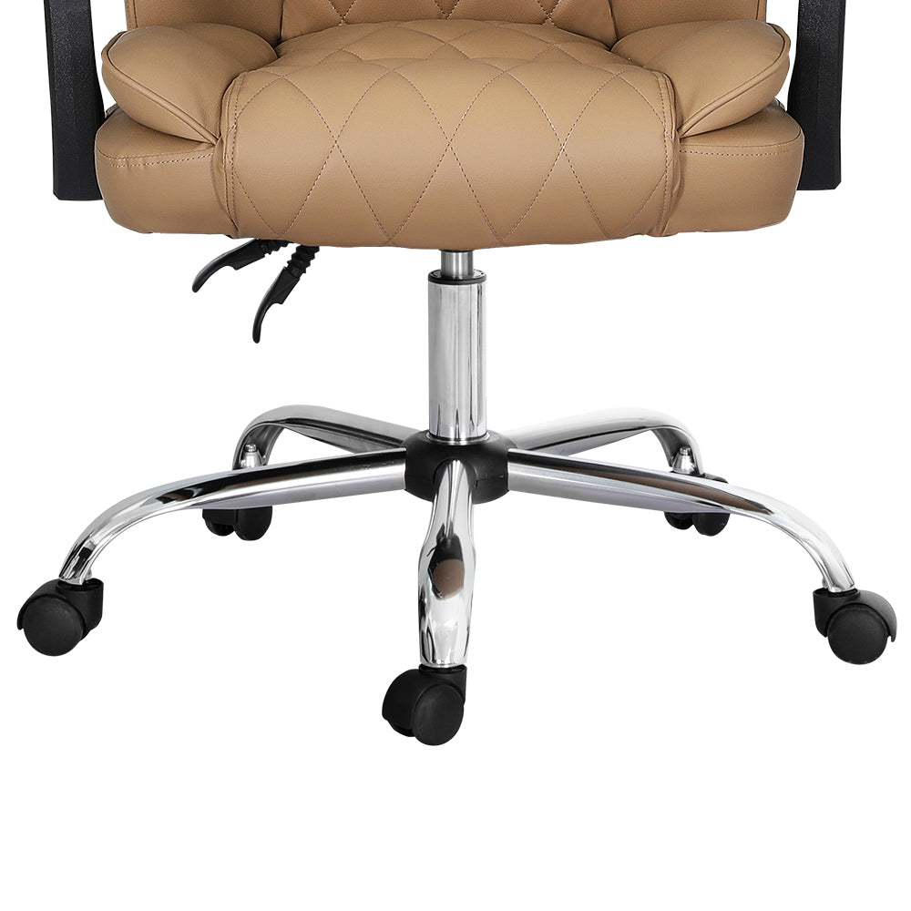 Office & Desk Chairs: Artiss Executive Office Chair Leather Recliner Espresso