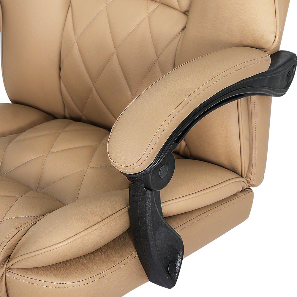 Office & Desk Chairs: Artiss Executive Office Chair Leather Footrest Espresso