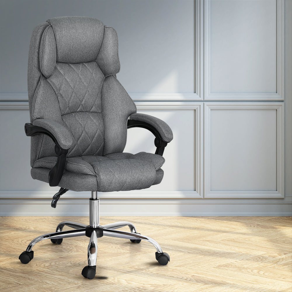 Office & Desk Chairs: Artiss Executive Office Chair Recliner Grey