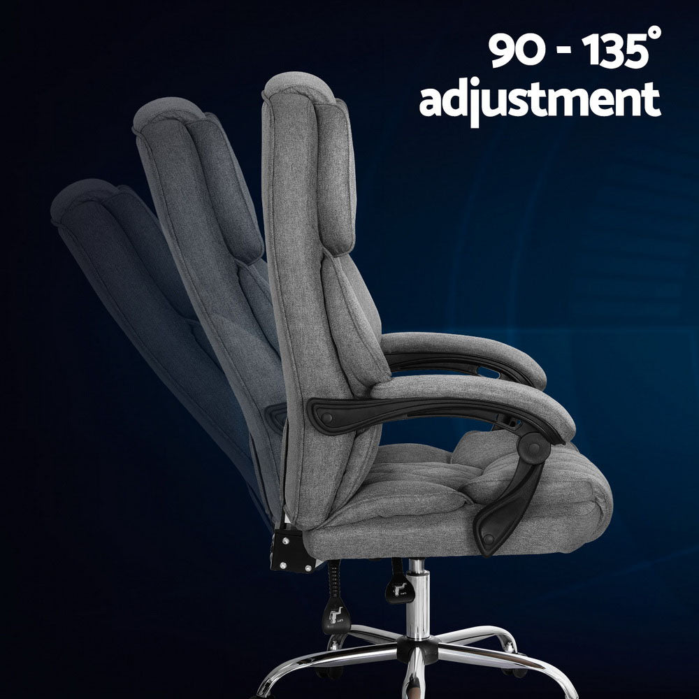 Office & Desk Chairs: Artiss Executive Office Chair Recliner Grey