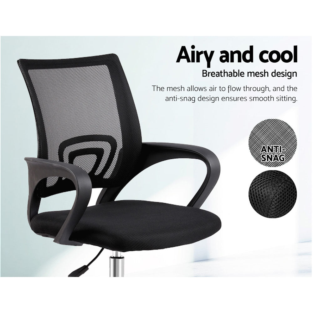 Office & Desk Chairs: Artiss Mesh Office Chair Mid Back Black