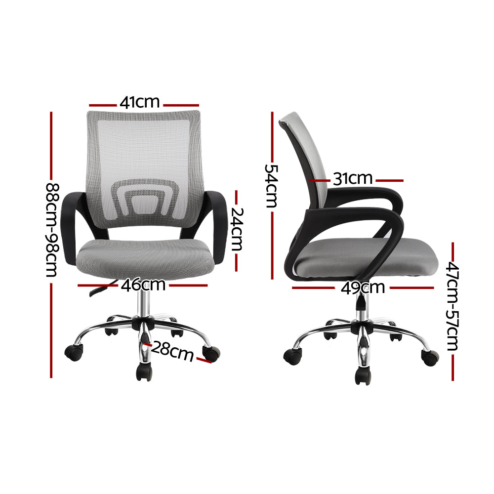 Office & Desk Chairs: Artiss Mesh Office Chair Mid Back Grey