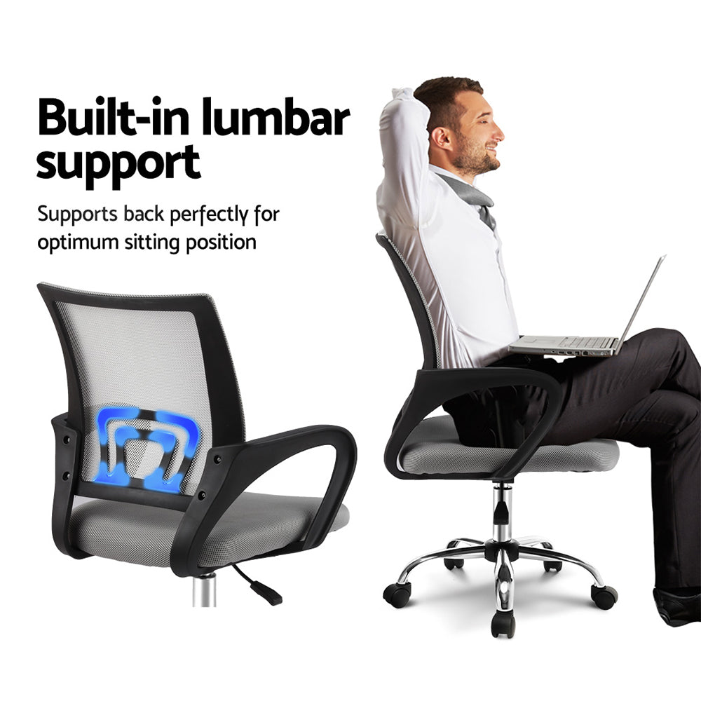 Office & Desk Chairs: Artiss Mesh Office Chair Mid Back Grey