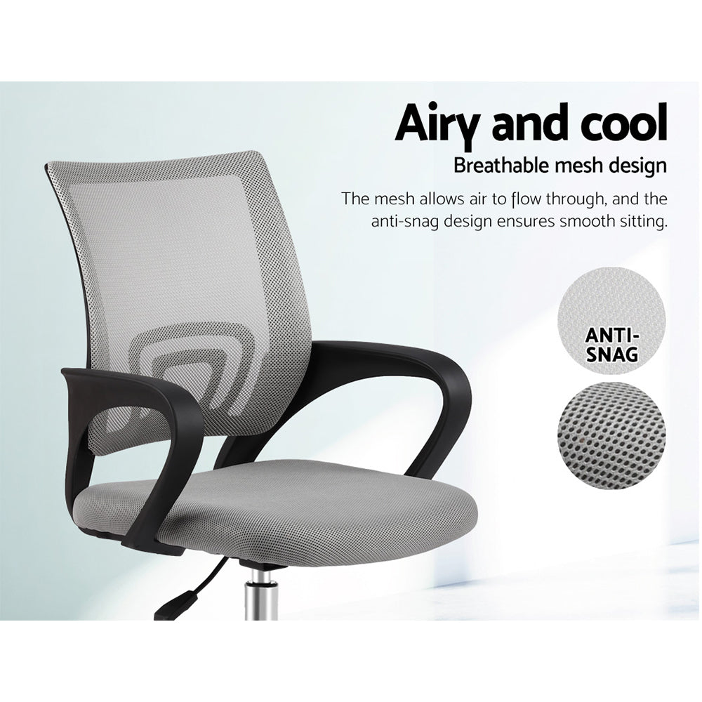 Office & Desk Chairs: Artiss Mesh Office Chair Mid Back Grey