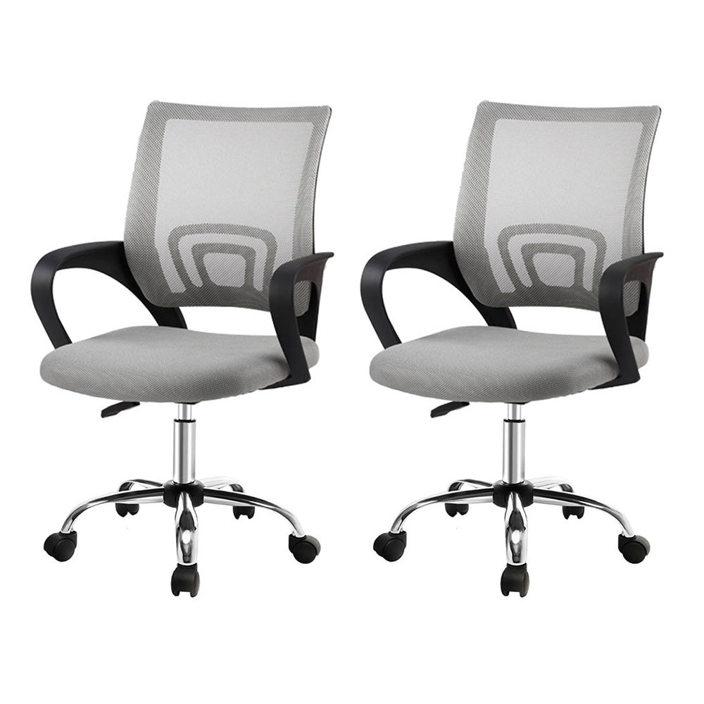 Office & Desk Chairs: Artiss 2x Mesh Office Chair Mid Back Grey