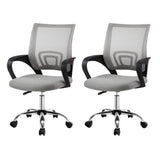 Office & Desk Chairs: Artiss 2x Mesh Office Chair Mid Back Grey