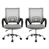 Office & Desk Chairs: Artiss 2x Mesh Office Chair Mid Back Grey