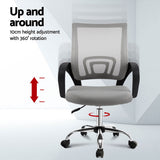Office & Desk Chairs: Artiss 2x Mesh Office Chair Mid Back Grey