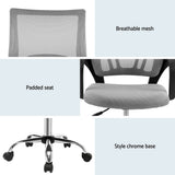 Office & Desk Chairs: Artiss 2x Mesh Office Chair Mid Back Grey