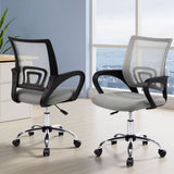 Office & Desk Chairs: Artiss 2x Mesh Office Chair Mid Back Grey