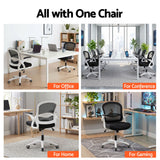 Office & Desk Chairs: Artiss Mesh Office Chair Mid Back Black