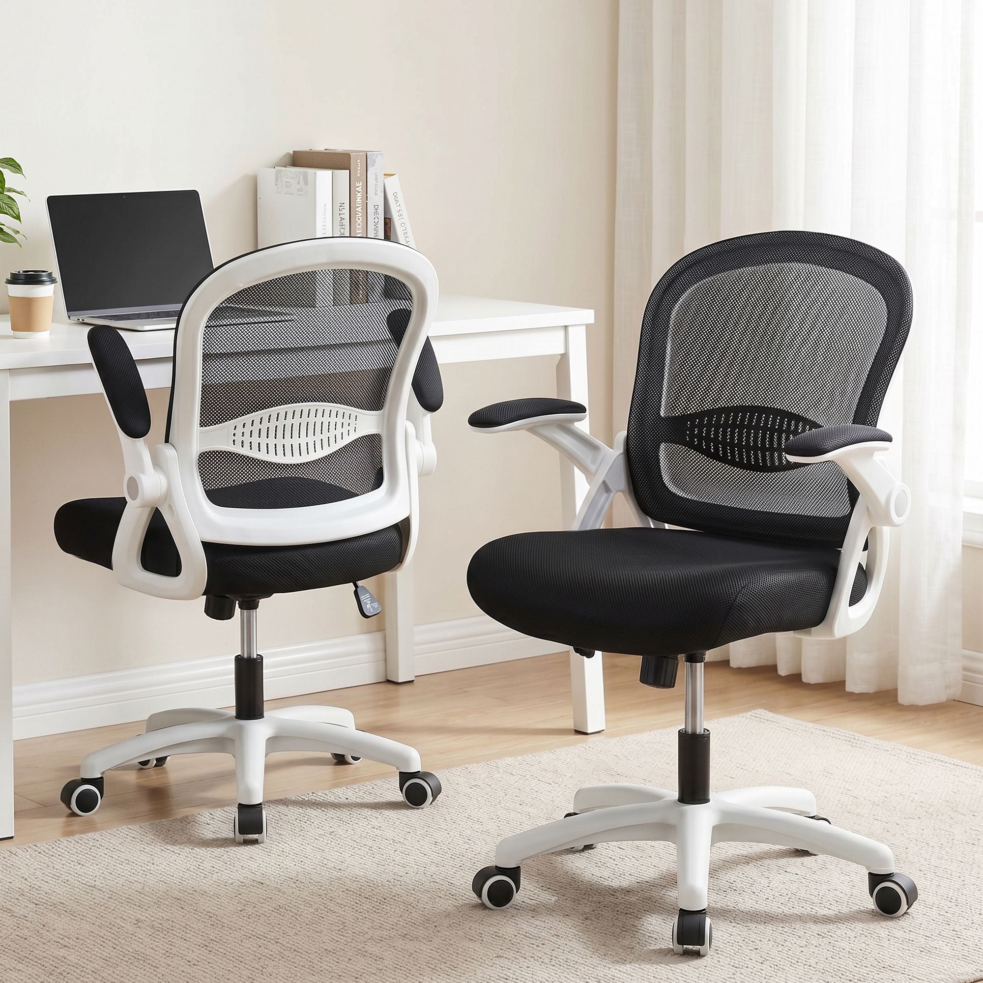 Office & Desk Chairs: Artiss Mesh Office Chair Mid Back Black