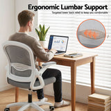 Office & Desk Chairs: Artiss Mesh Office Chair Mid Back Grey
