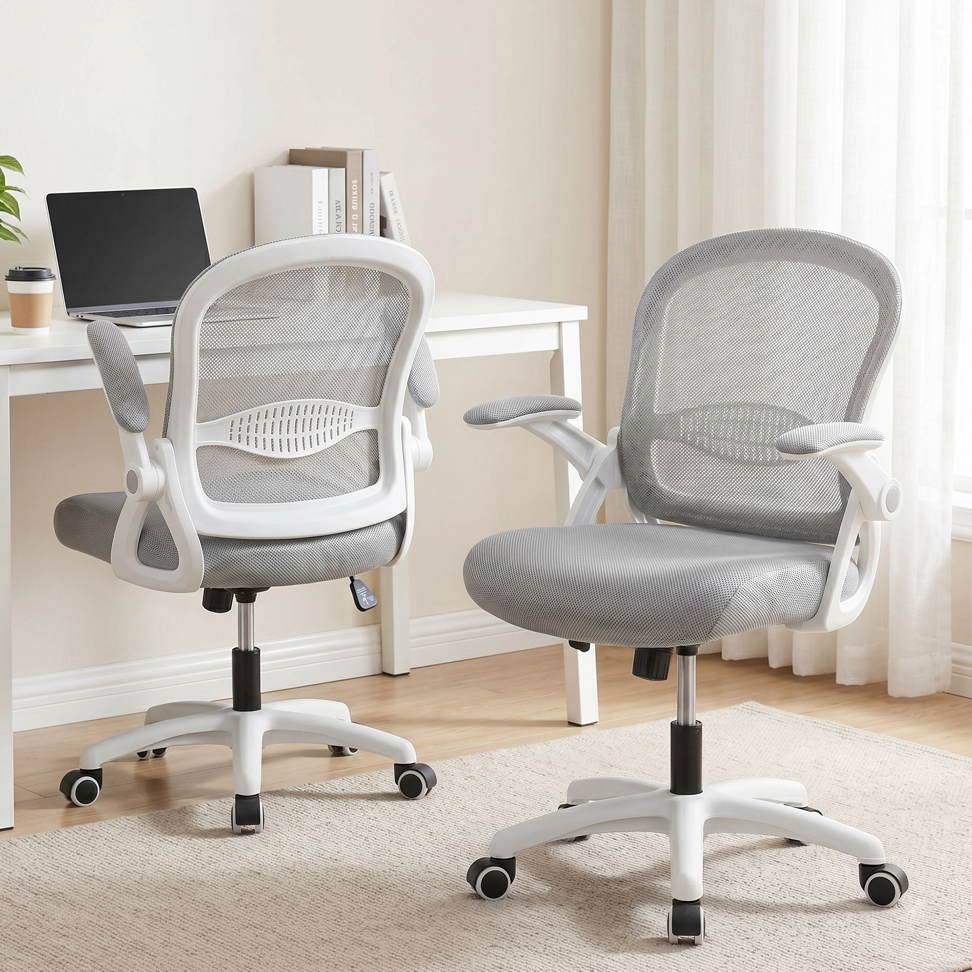 Office & Desk Chairs: Artiss Mesh Office Chair Mid Back Grey