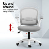 Artiss 2x Mesh Office Chair Computer Gaming Desk Chairs Work Study Mid Back Grey