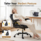 Office & Desk Chairs: Artiss Executive Office Chair Mid Back Black