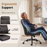 Office & Desk Chairs: Artiss Executive Office Chair Mid Back Brwon