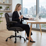 Office & Desk Chairs: Artiss Executive Office Chair Mid Back Brwon