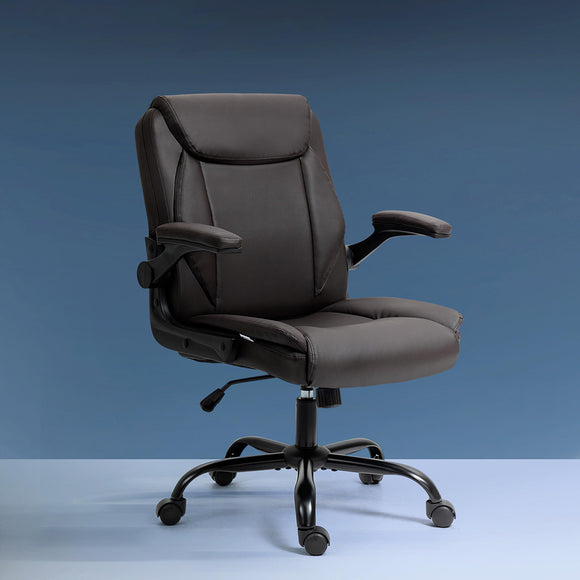 Artiss Executive Office Chair Mid Back Brwon