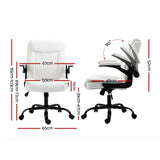 Office & Desk Chairs: Artiss Executive Office Chair Mid Back White