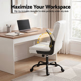 Office & Desk Chairs: Artiss Executive Office Chair Mid Back White