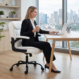 Office & Desk Chairs: Artiss Executive Office Chair Mid Back White