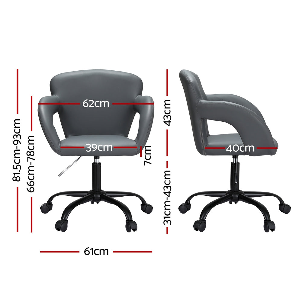 Office & Desk Chairs: Artiss Office Chair Mid Back Grey