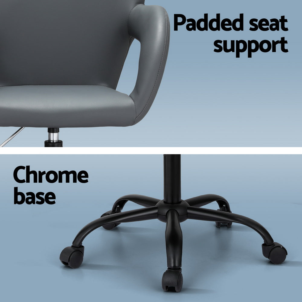 Office & Desk Chairs: Artiss Office Chair Mid Back Grey