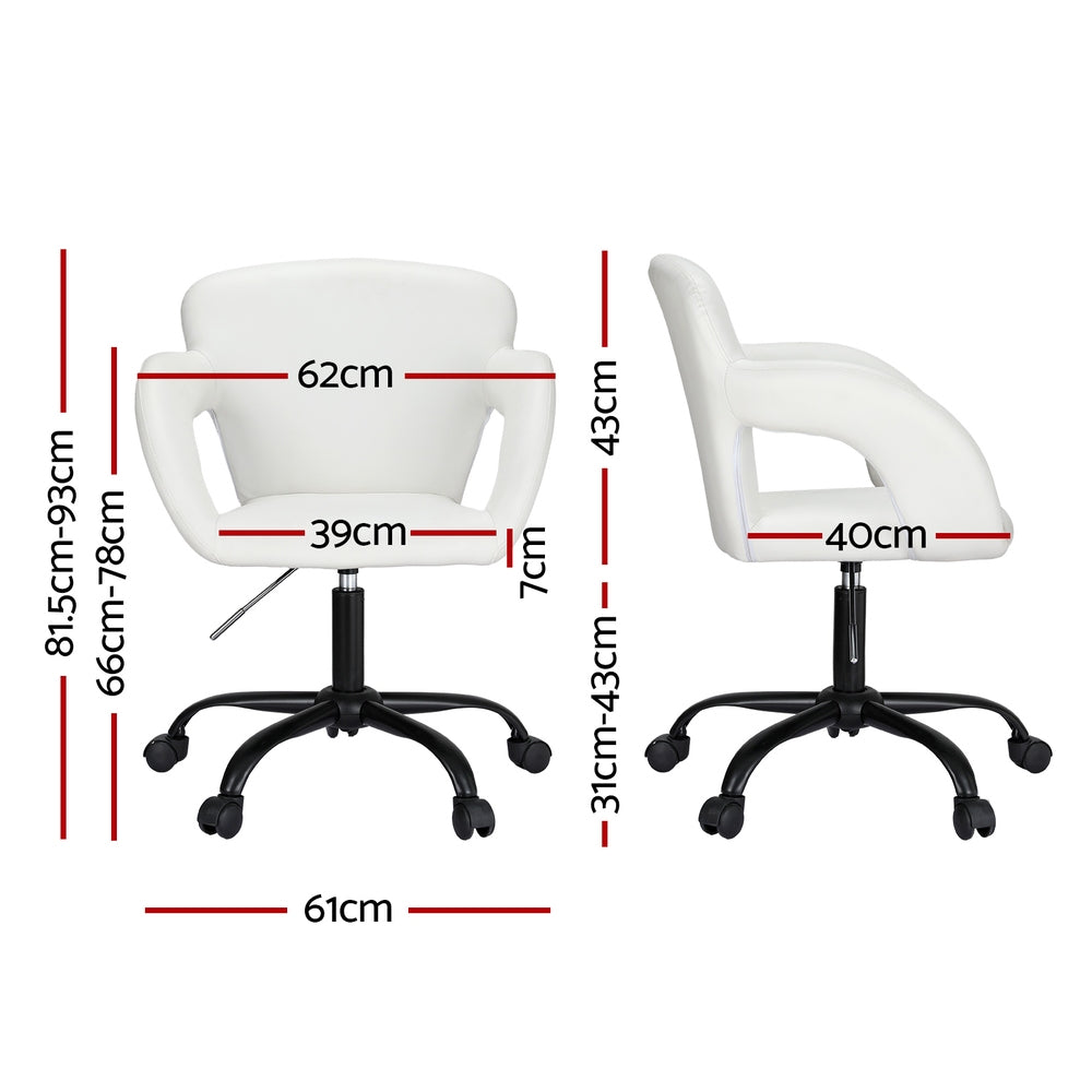 Office & Desk Chairs: Artiss Office Chair Mid Back White