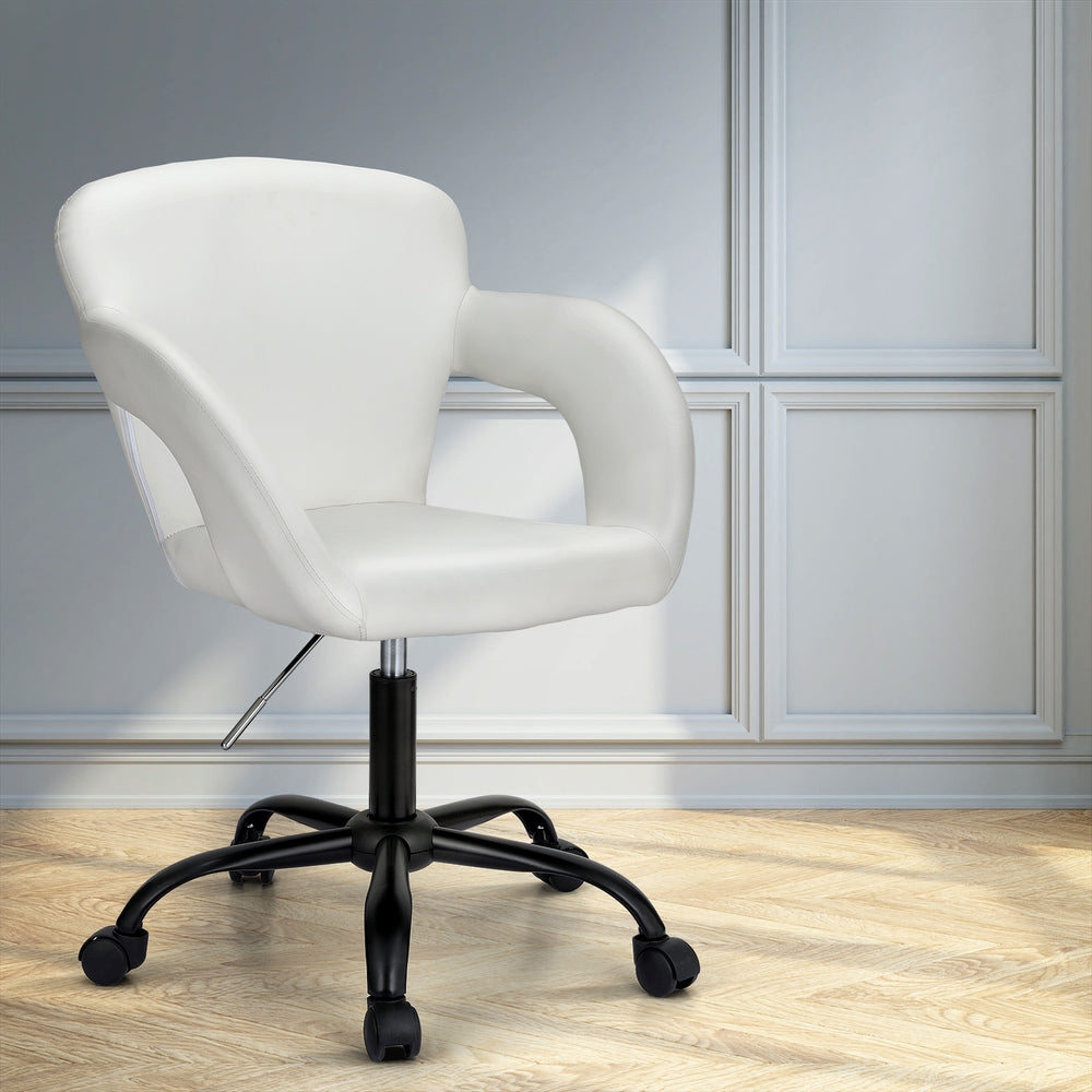 Office & Desk Chairs: Artiss Office Chair Mid Back White