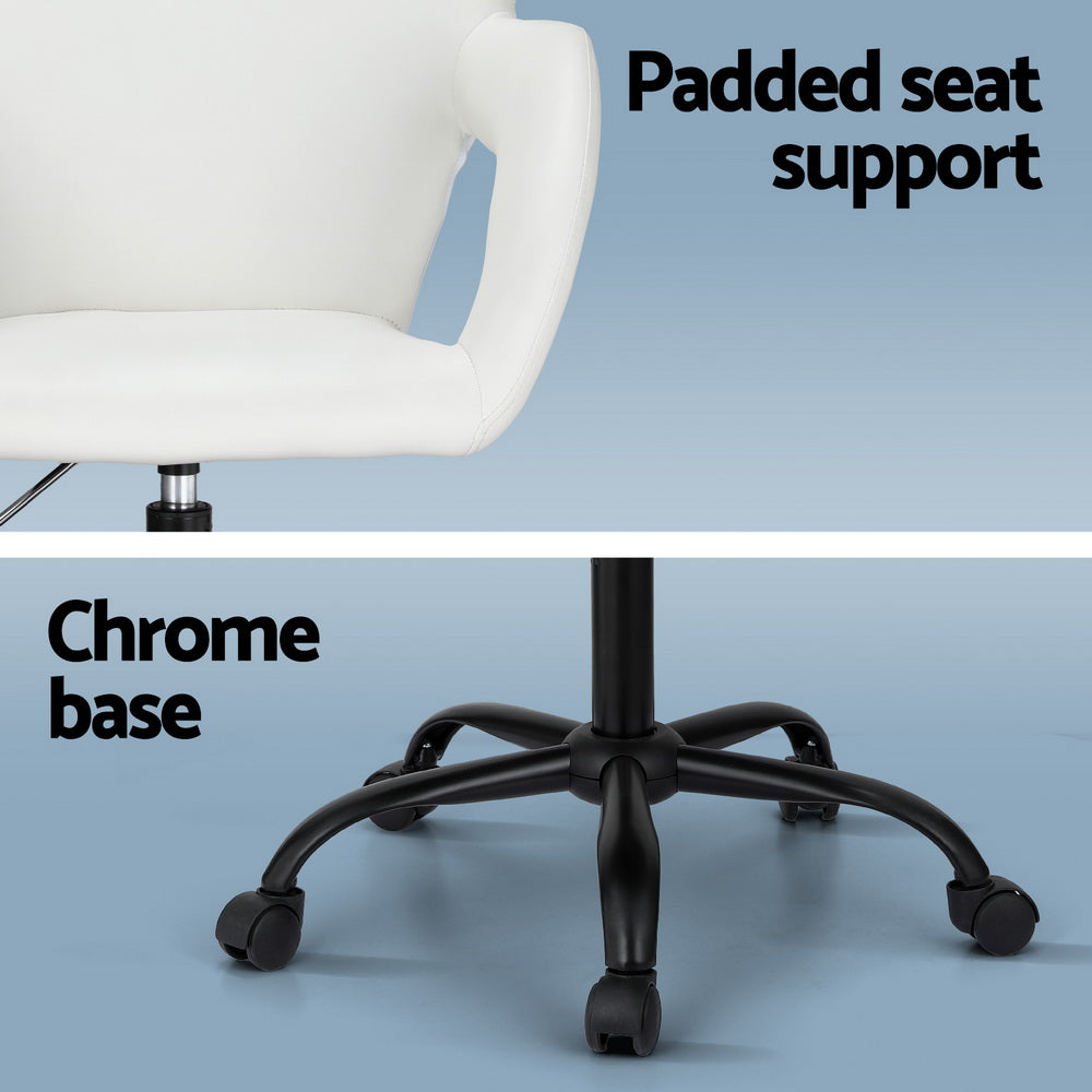 Office & Desk Chairs: Artiss Office Chair Mid Back White