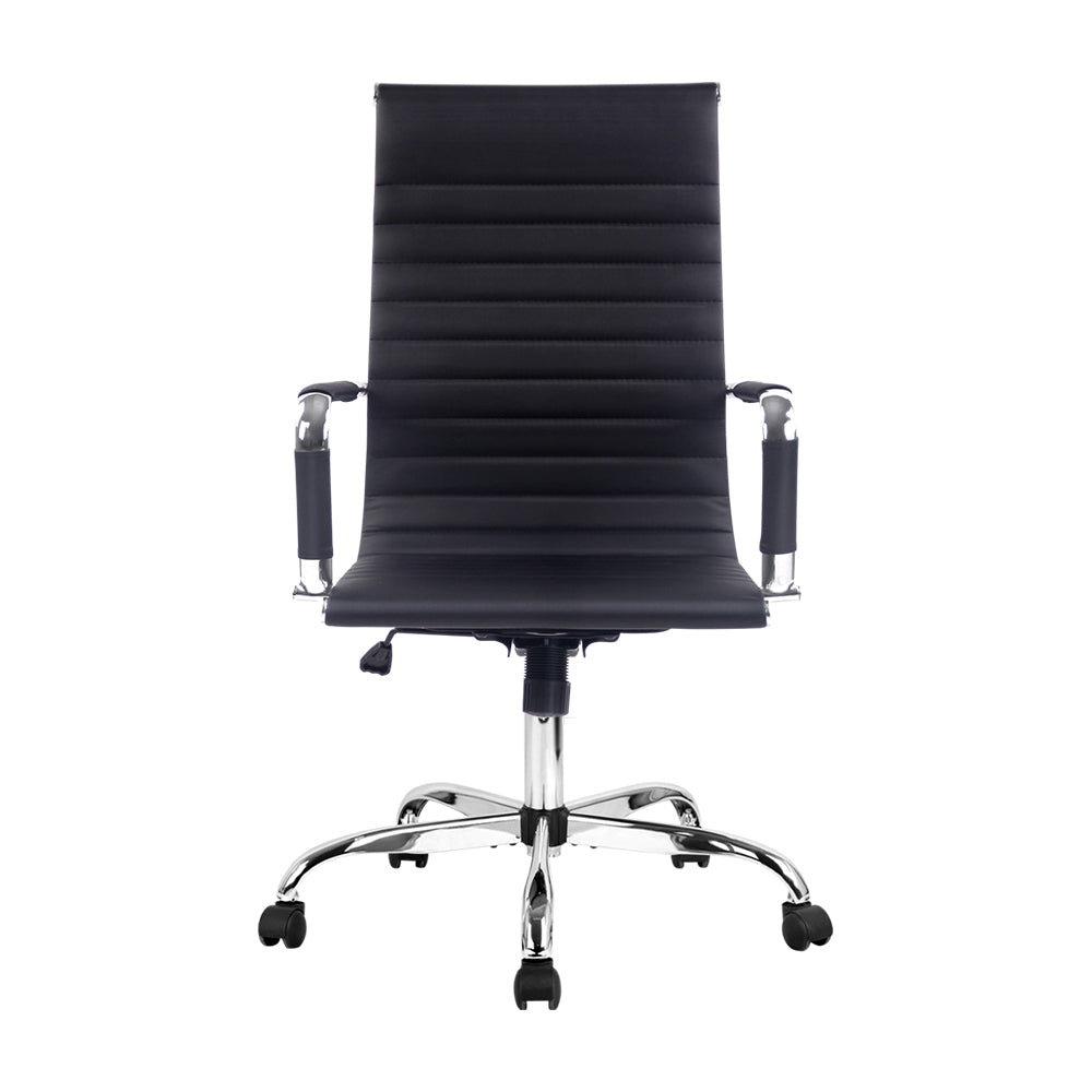 Office & Desk Chairs: Artiss Office Chair Conference Chairs PU Leather High Back Black