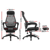 Artiss Mesh Office Chair Recliner Black