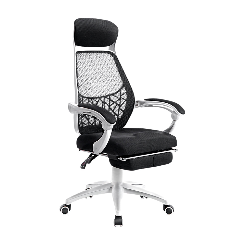 Office & Desk Chairs: Artiss Mesh Office Chair Recliner Black White