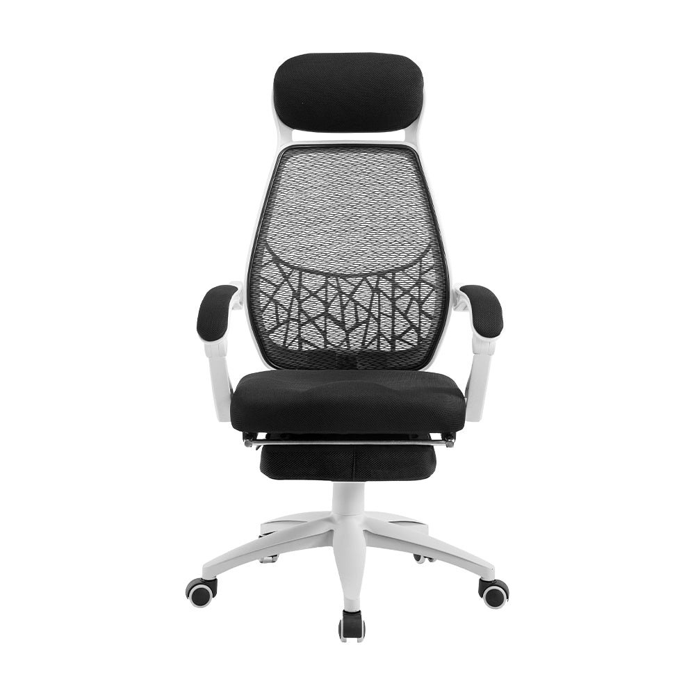 Office & Desk Chairs: Artiss Mesh Office Chair Recliner Black White
