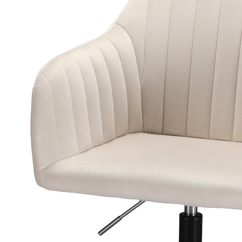 Office & Desk Chairs: Artiss Office Chair Velvet Seat Cream