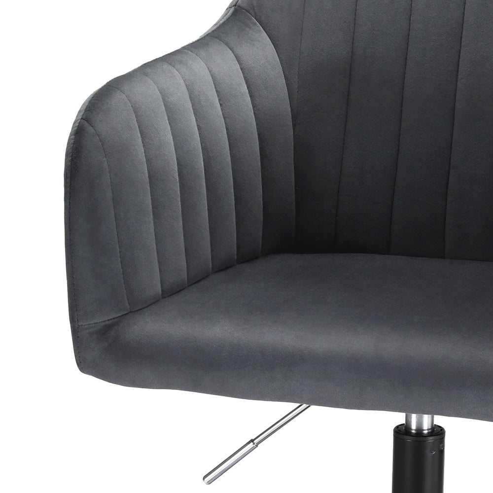 Office & Desk Chairs: Artiss Office Chair Velvet Seat Dark Grey