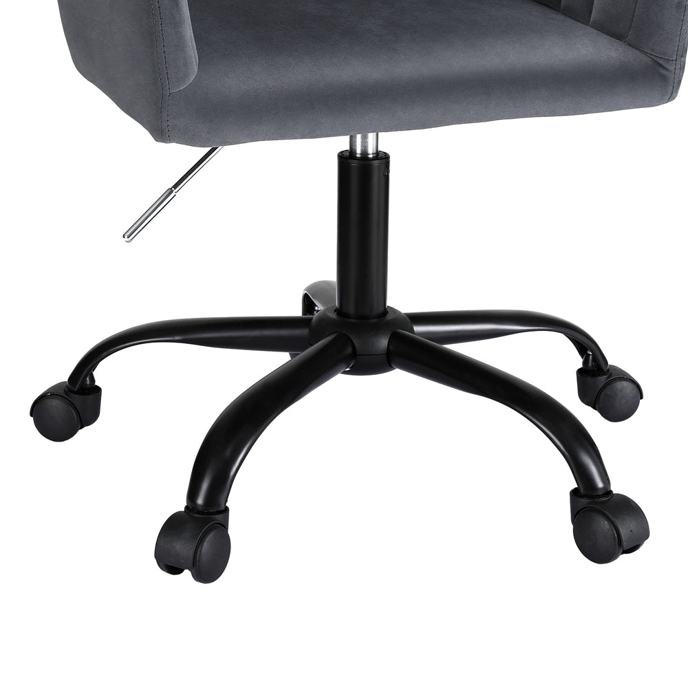 Office & Desk Chairs: Artiss Office Chair Velvet Seat Dark Grey