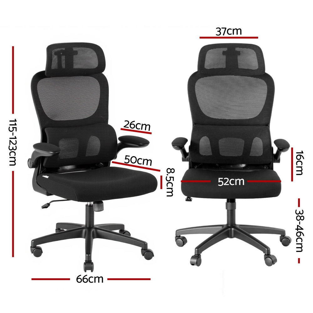Office & Desk Chairs: Artiss Ergonomic Office Chair Mesh Chairs Black