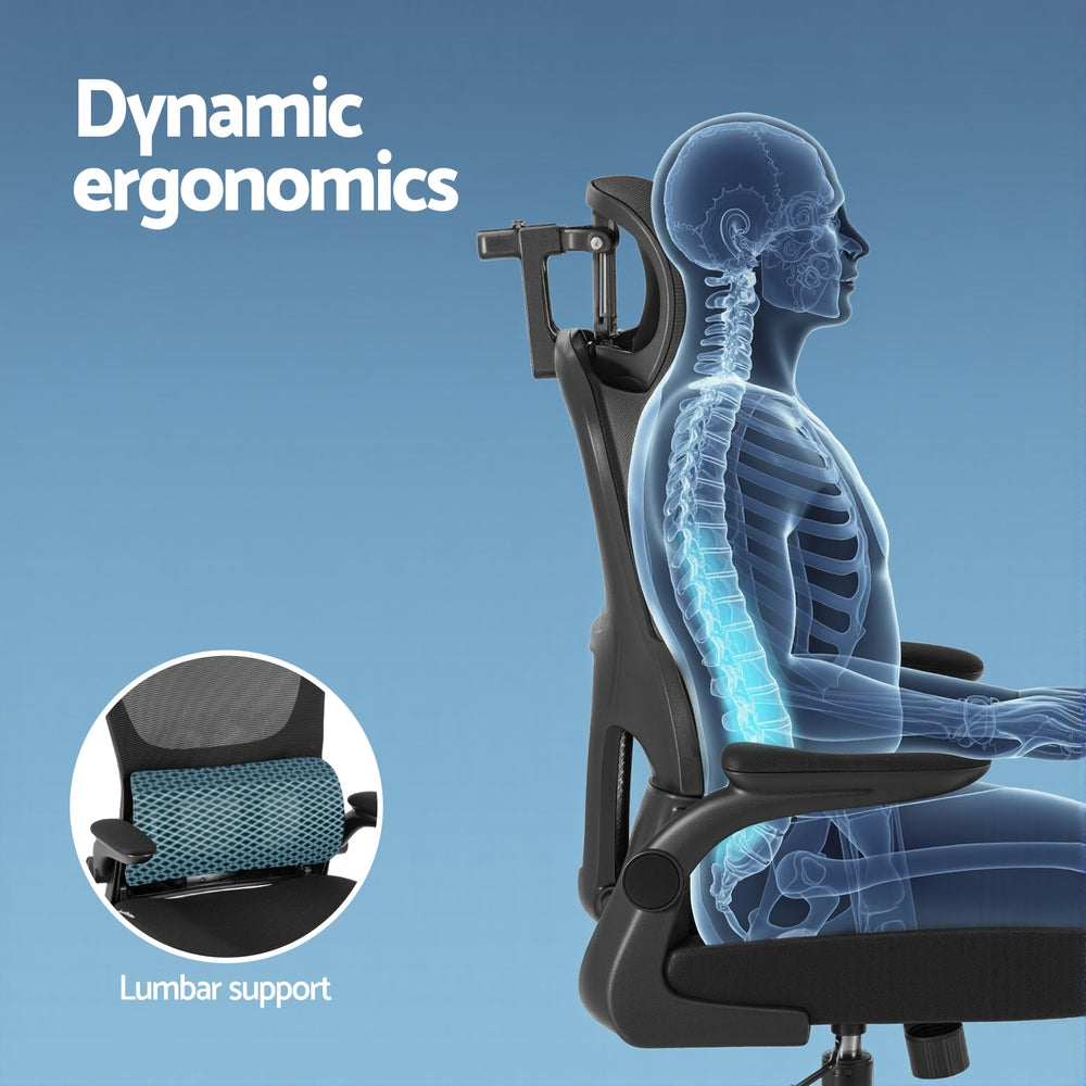 Office & Desk Chairs: Artiss Ergonomic Office Chair Mesh Chairs Black