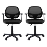 Artiss 2x Mesh Office Chair Computer Gaming Desk Chairs Work Study Mid Back Black
