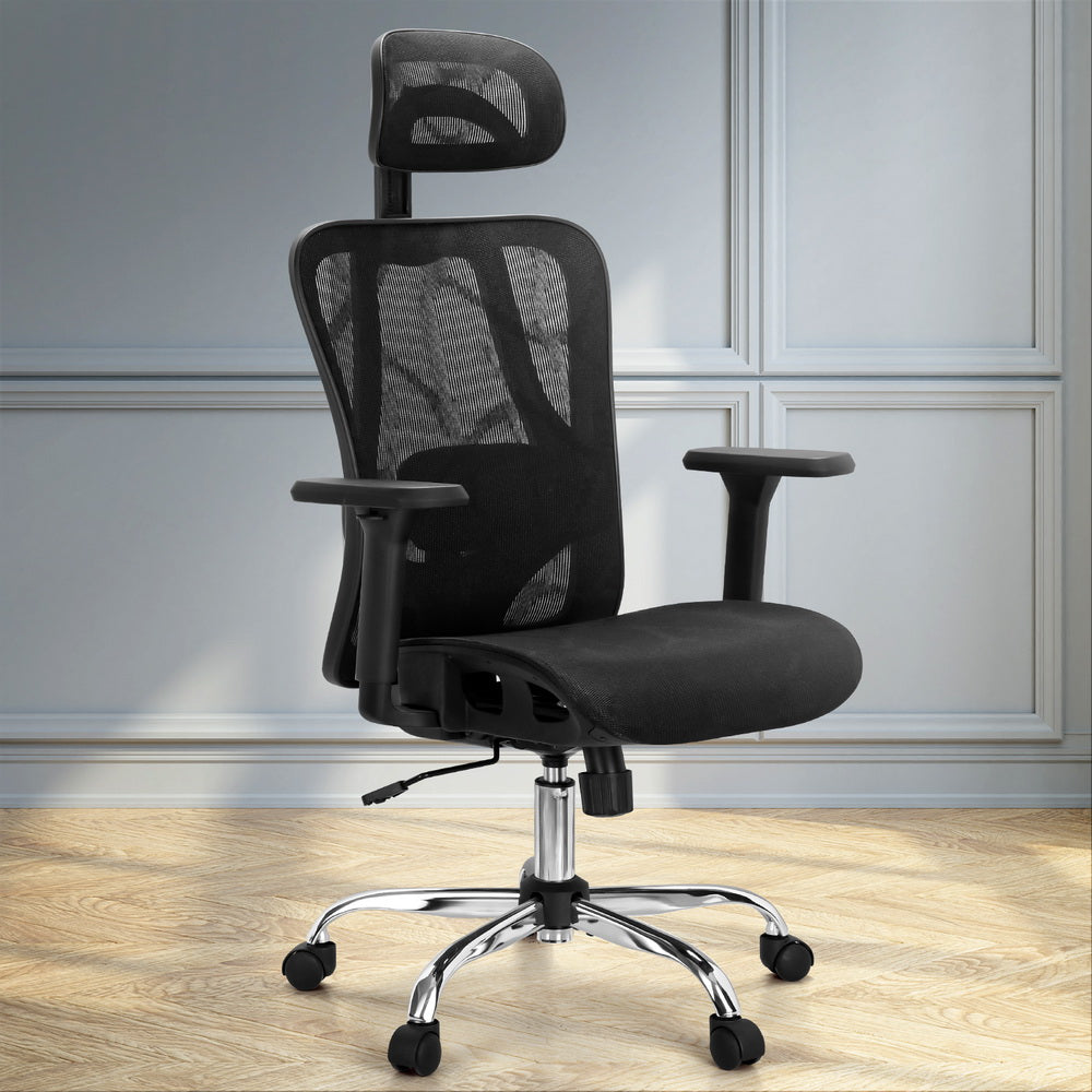 Office & Desk Chairs: Artiss Ergonomic Office Chair Recline Black