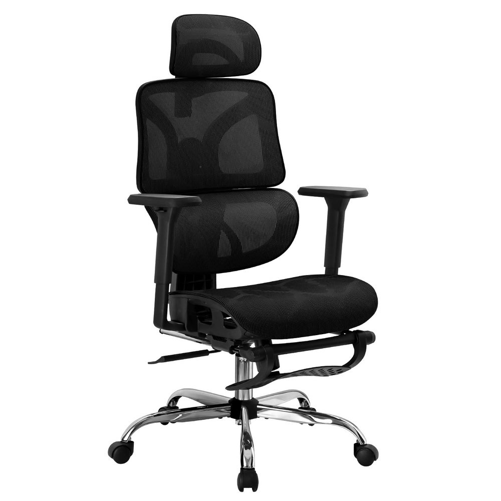 Office & Desk Chairs: Artiss Ergonomic Office Chair Footrest Black