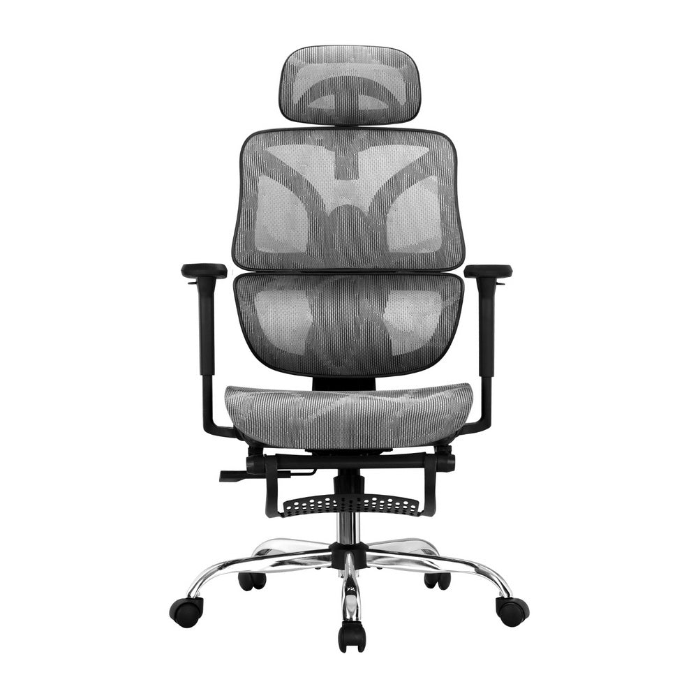 Office & Desk Chairs: Artiss Ergonomic Office Chair Footrest Grey