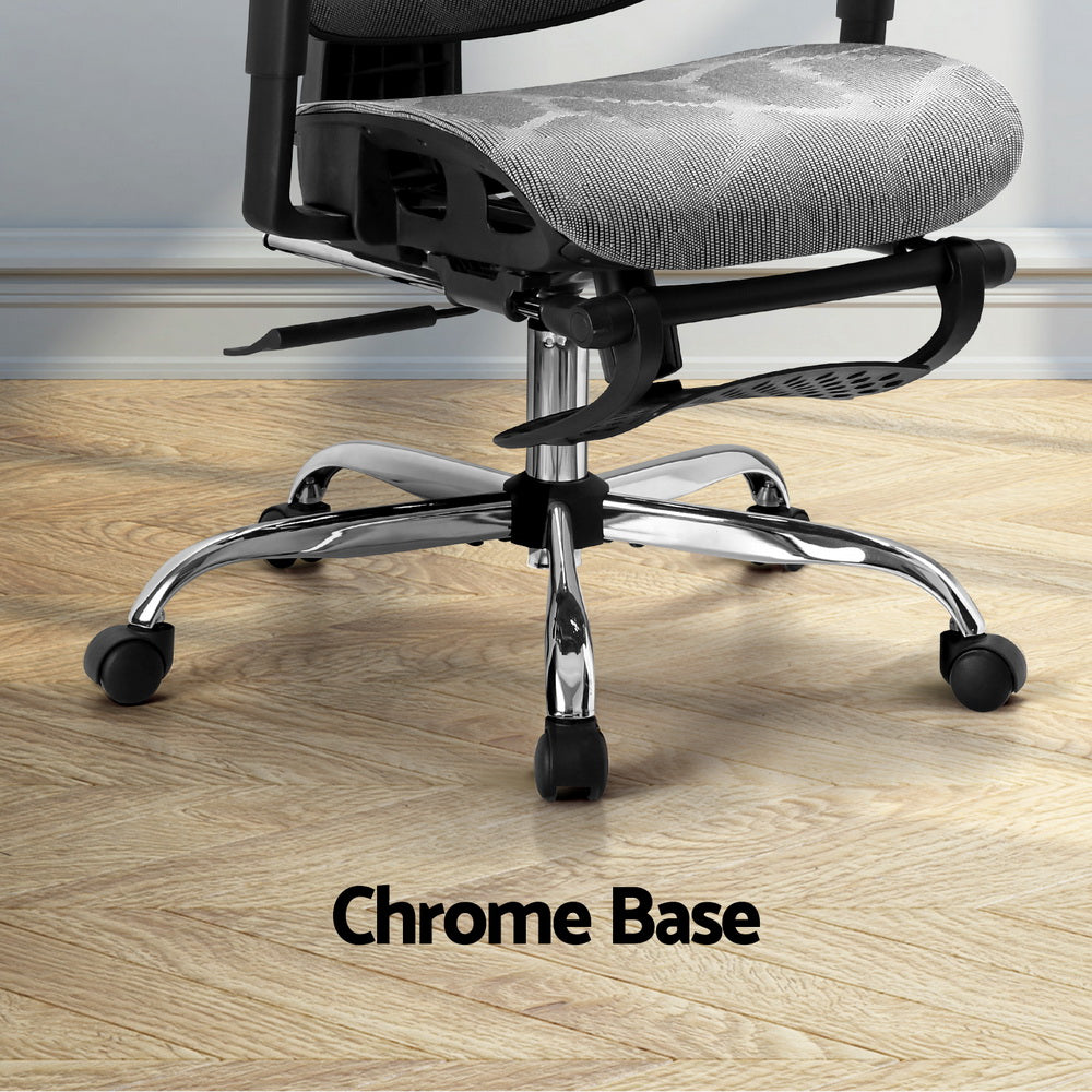 Office & Desk Chairs: Artiss Ergonomic Office Chair Footrest Grey