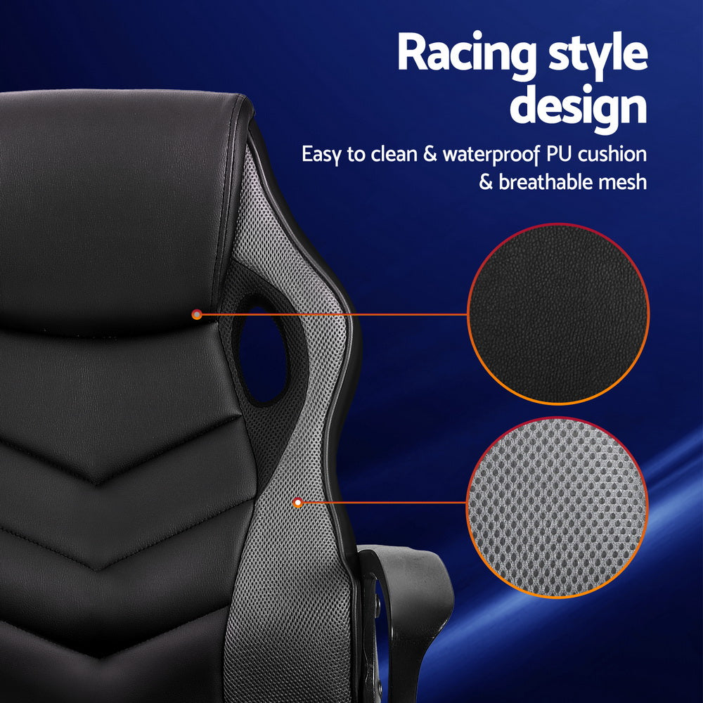 Office & Desk Chairs: Artiss Gaming Office Chair Computer Chairs Grey