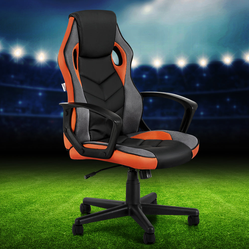 Office & Desk Chairs: Artiss Gaming Office Chair Computer Executive Racing Chairs High Back Orange