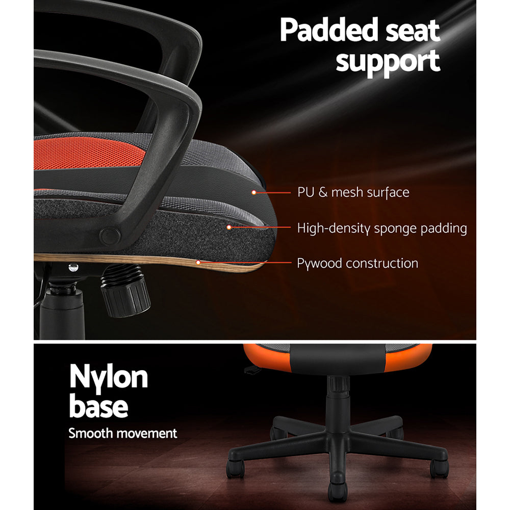Office & Desk Chairs: Artiss Gaming Office Chair Computer Executive Racing Chairs High Back Orange