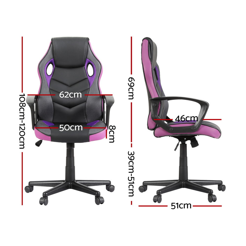 Office & Desk Chairs: Artiss Gaming Office Chair Computer Chairs Purple
