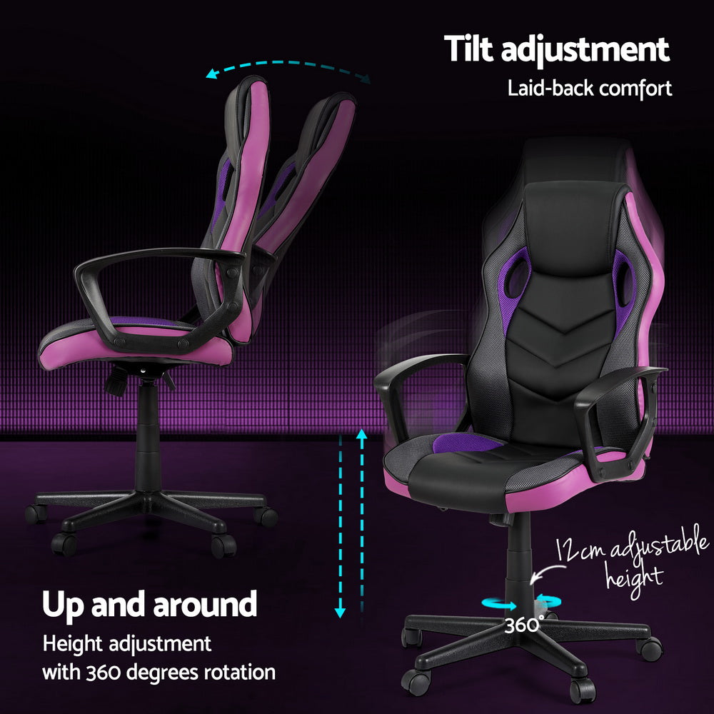 Office & Desk Chairs: Artiss Gaming Office Chair Computer Chairs Purple